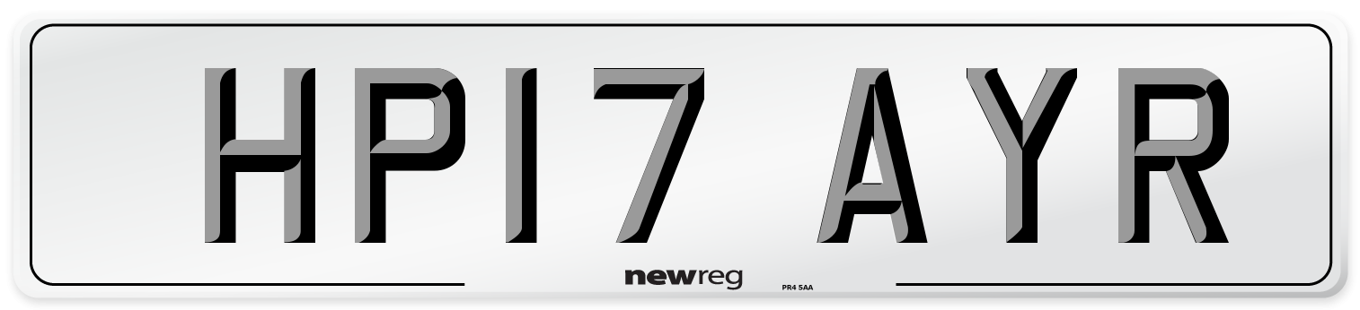 HP17 AYR Number Plate from New Reg